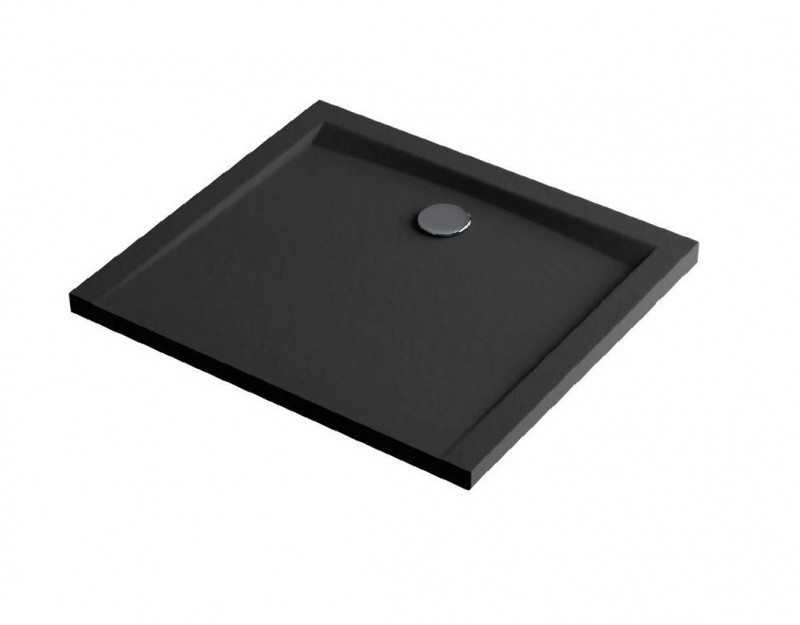 Excellent Forma X brodzik prostokątny niski 100x80 struktura czarny BREX.1403.100.080.BLN