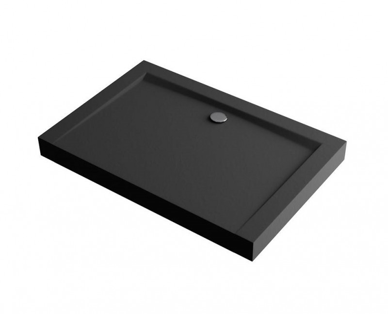 Excellent Forma Compact X brodzik prostokątny wysoki 140x90 struktura czarny BREX.1403.140.090.BLC