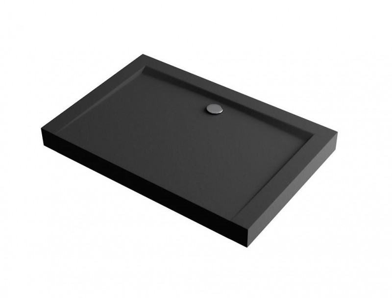 Excellent Forma Compact X brodzik prostokątny wysoki 110x80 struktura czarny BREX.1403.110.080.BLC