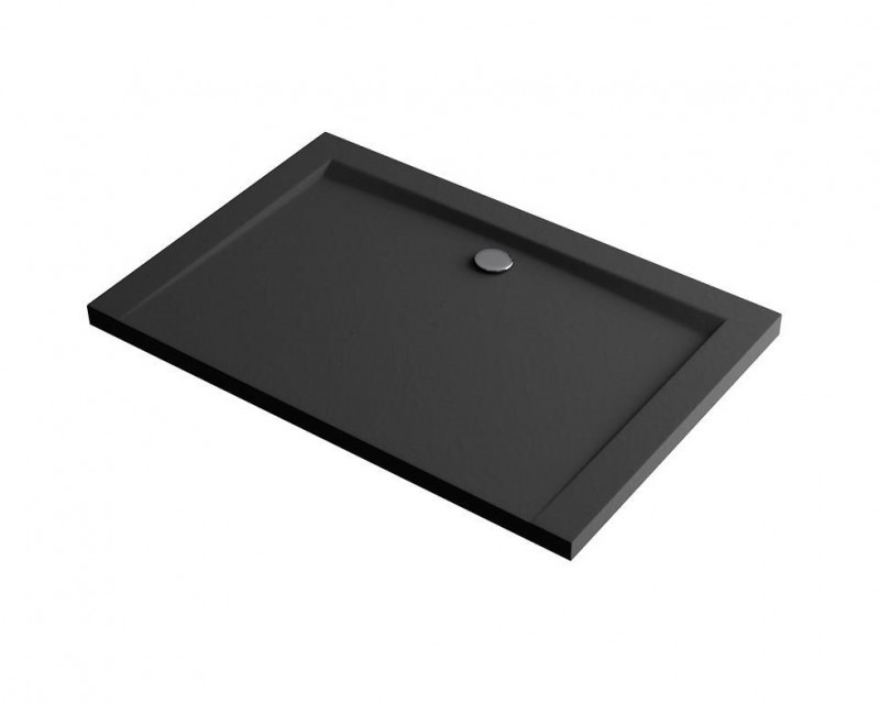 Excellent Forma X brodzik prostokątny niski 140x90 struktura czarny BREX.1403.140.090.BLN