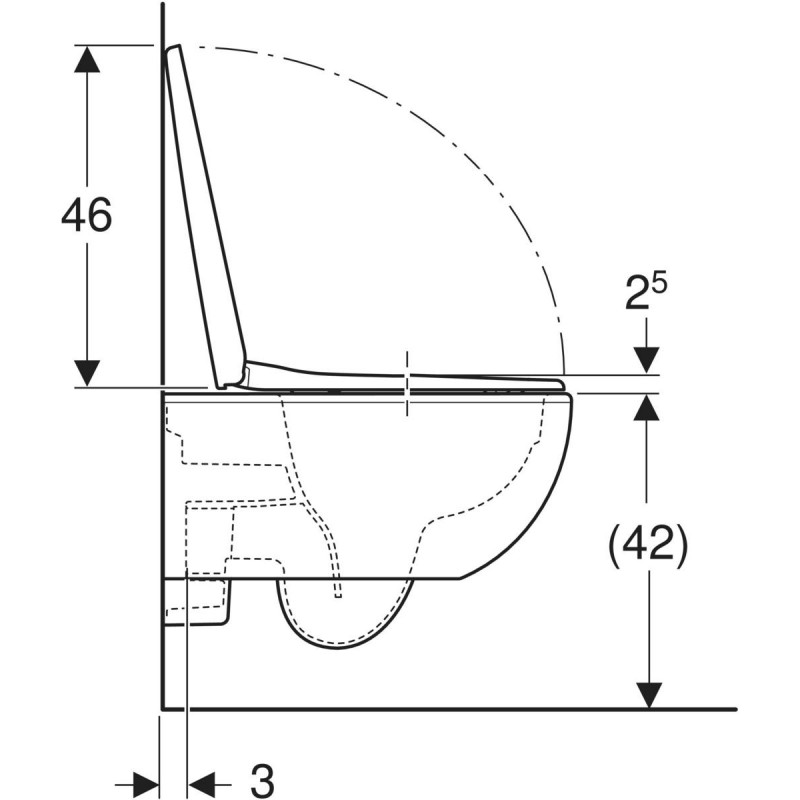 Geberit Selnova Premium zestaw muszla wc wisząca Remfree 53 cm deska sedesowa, kryte mocowania biały 501.991.00.1
