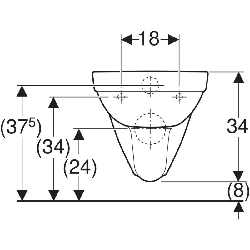 Geberit Selnova muszla wc wisząca 53 cm ceramika Remfree biały 500.265.01.1