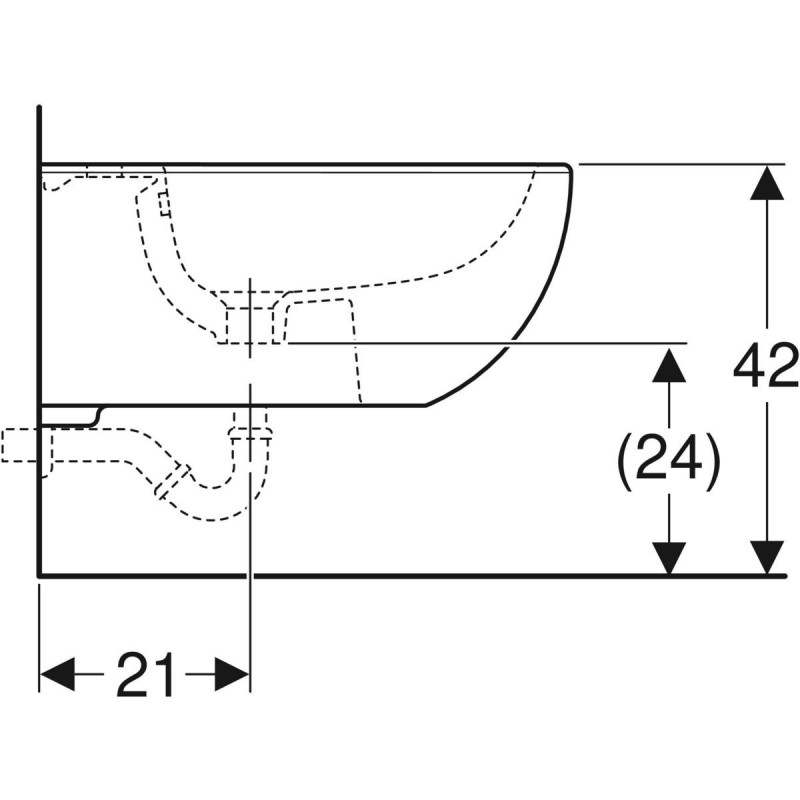 Geberit Selnova Premium bidet wiszący 53 cm kryte mocowania ceramika biały 501.993.00.1