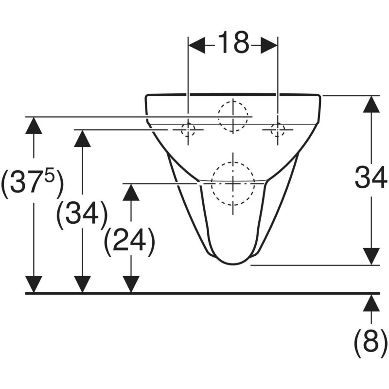 Geberit Selnova Square muszla wc wisząca 53 cm ceramika Remfree biały 500.275.01.1