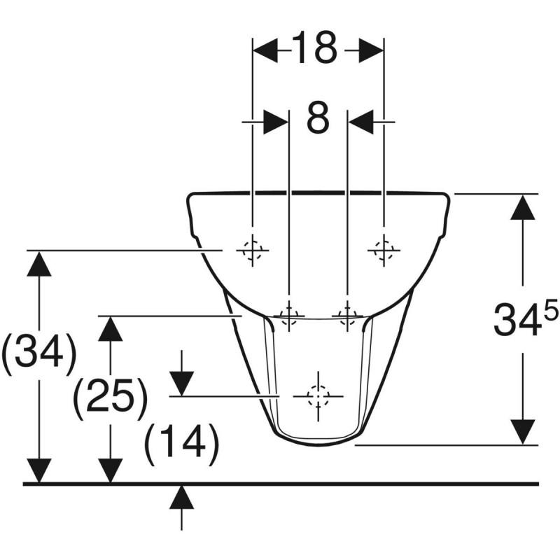 Geberit Selnova bidet wiszący 53 cm ceramika biały 500.264.01.7