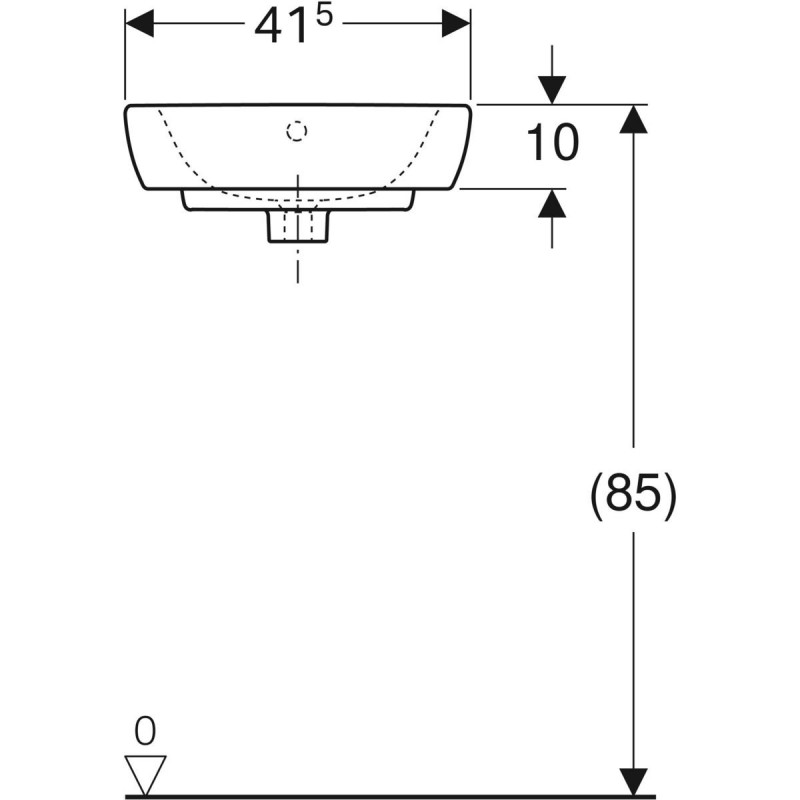 Geberit Selnova mała umywalka narożna 29x29 cm z otworem biały 500.326.01.5