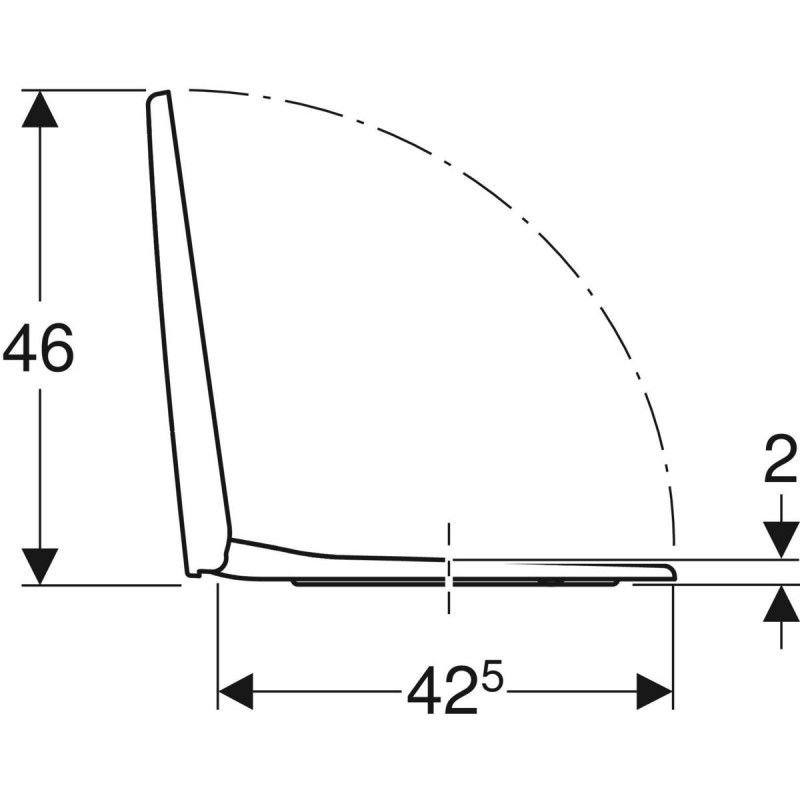 Geberit Selnova Square deska sedesowa wolnoopadająca wypinana duroplast 500.336.01.1
