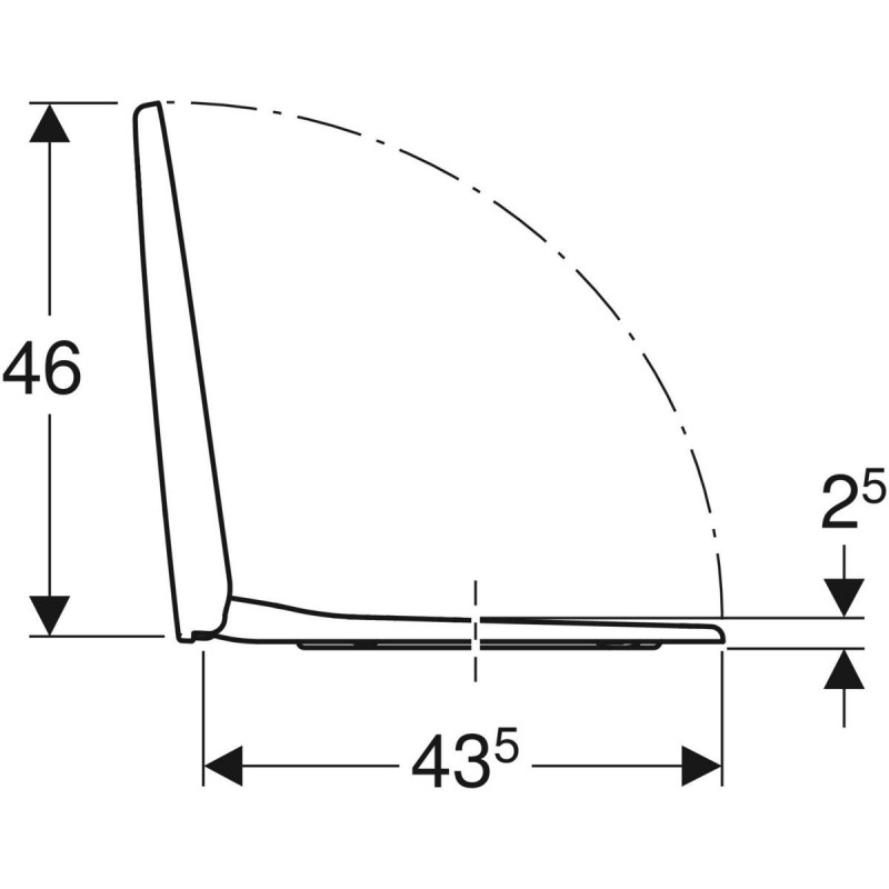 Geberit Selnova deska sedesowa zwykła twarda duroplast 500.331.01.1