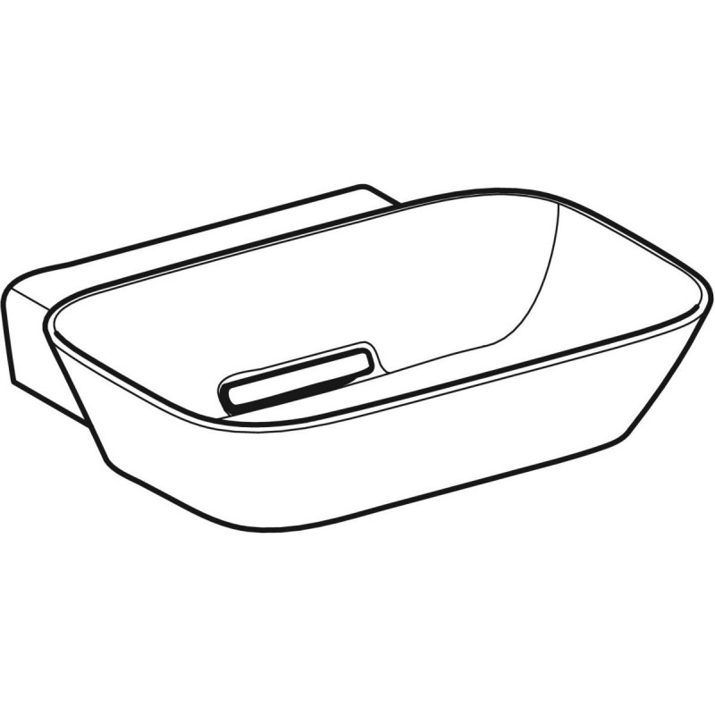 Geberit ONE umywalka misa stawiana na blat 50x42 cm, odpływ poziomy, bez otworu, KeraTect 505.050.00.1