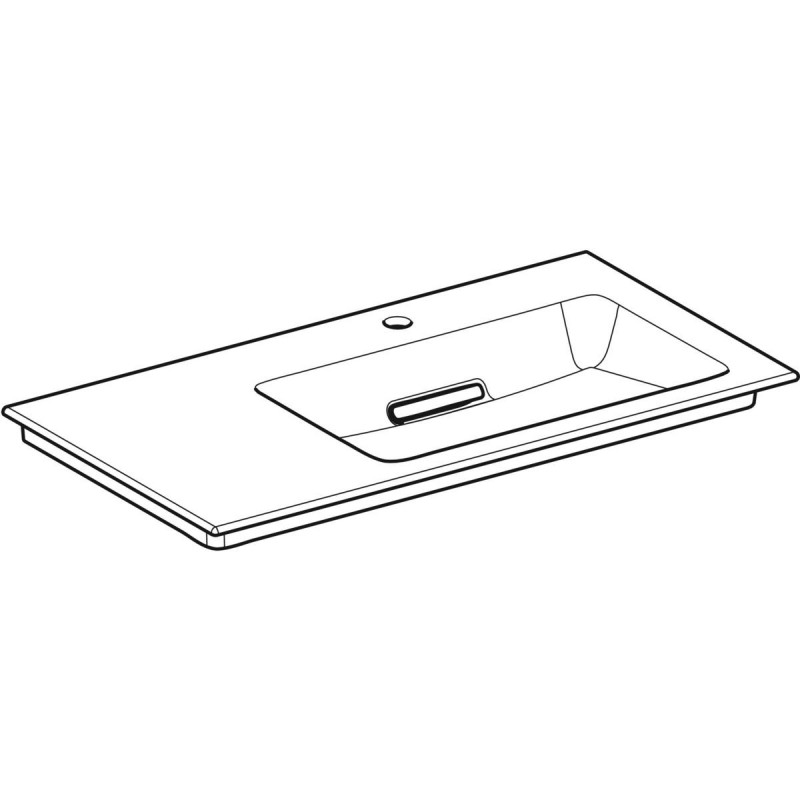 Geberit ONE umywalka meblowa z blatem po lewej 90x48 cm, odpływ poziomy,z otworem na baterię, KeraTect 505.009.00.1