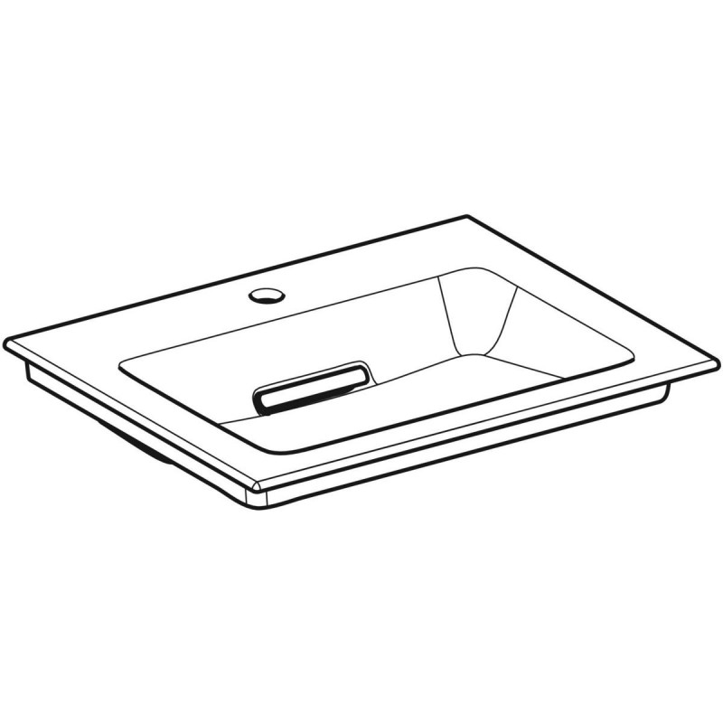 Geberit ONE umywalka meblowa 60x48 cm, odpływ poziomy, z otworem na baterię, KeraTect 505.002.00.1