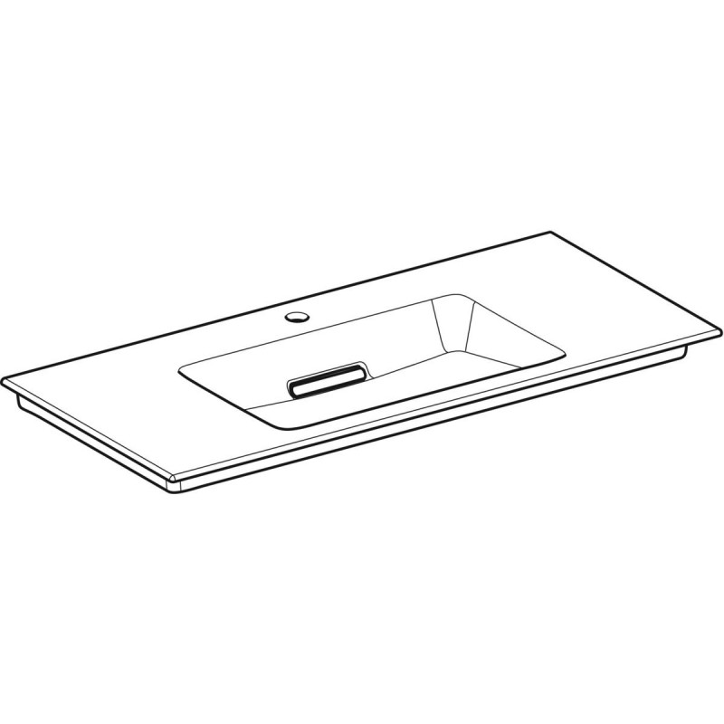 Geberit ONE umywalka meblowa z blatem 105x48 cm, odpływ poziomy, z otworem na baterię, KeraTect 505.015.00.1