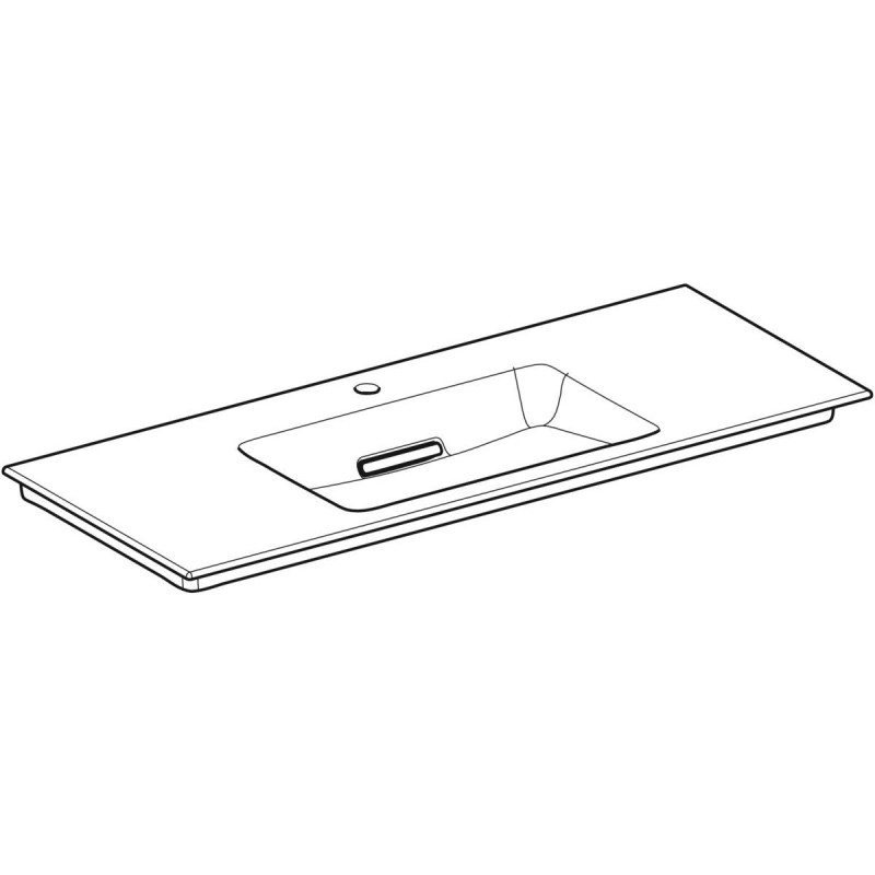Geberit ONE umywalka meblowa z blatem 120x48 cm, odpływ poziomy, z otworem na baterię, KeraTect 505.017.00.1