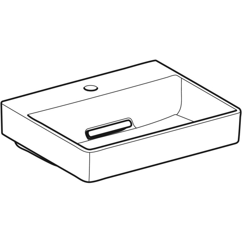 Geberit ONE umywalka 50x41 cm, odpływ poziomy, z otworem na baterię, KeraTect 505.019.00.1