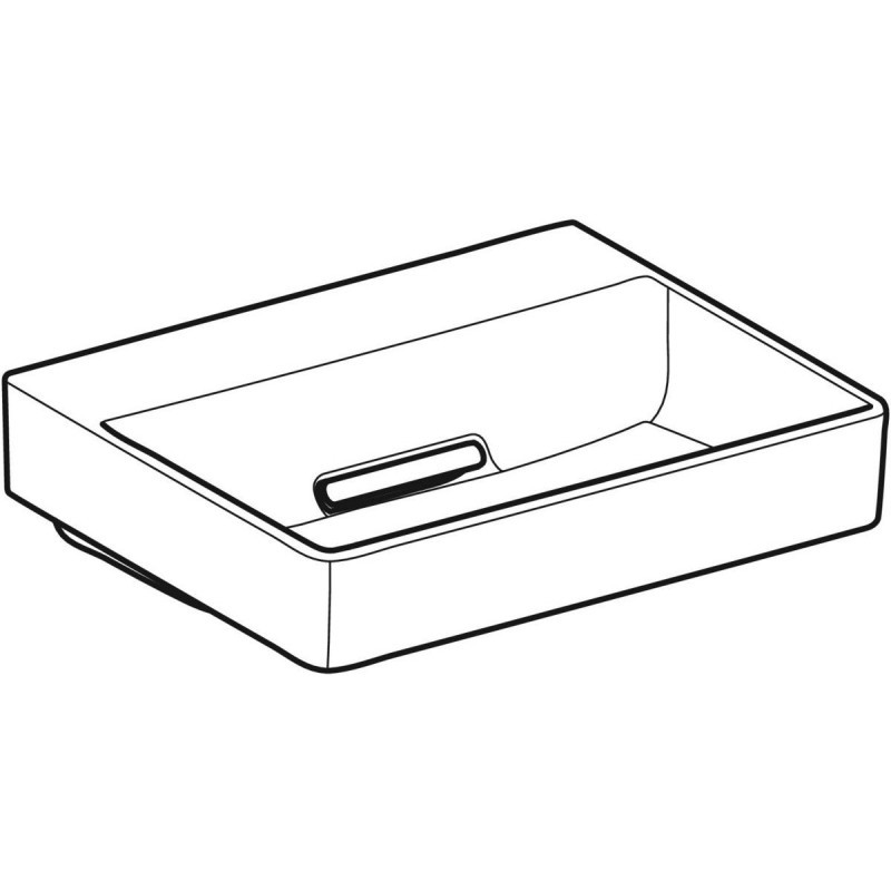 Geberit ONE umywalka stawiana na blat 50x41 cm, odpływ poziomy, bez otworu na baterię, KeraTect 505.023.00.1