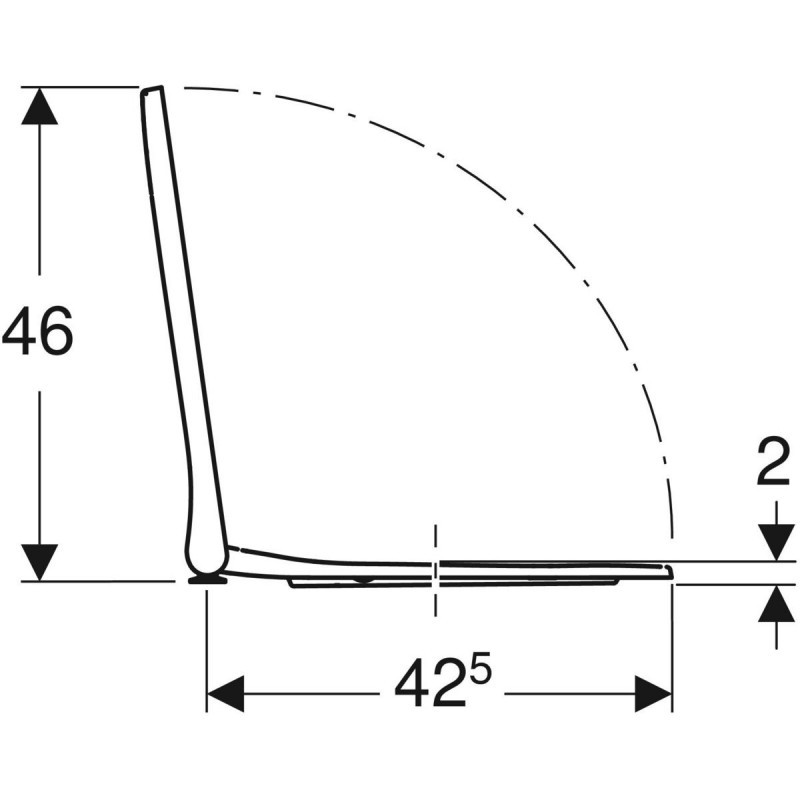 Geberit Smyle Square deska wc zwykła slim duroplast 500.238.01.1