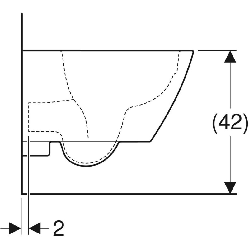Geberit Smyle Square Rimfree 49 muszla wc krótka wisząca bez wewnętrznego kołnierza 500.379.01.1