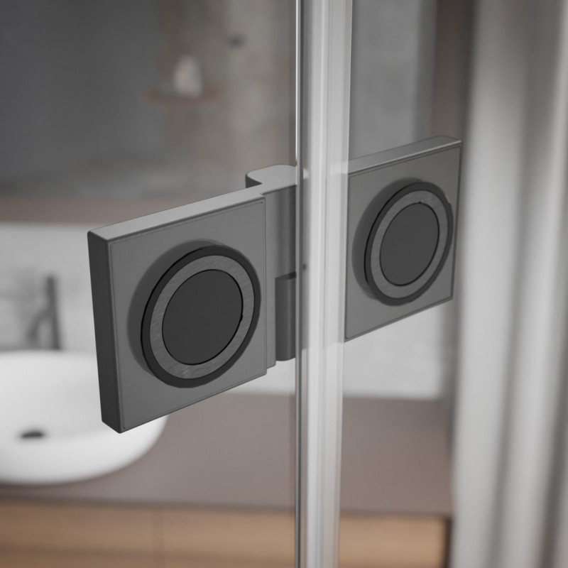 Radaway Essenza Pro Brushed GunMetal DWJ drzwi wnękowe otwierane 90 cm lewe gunmetal Easy Clean 10099090-92-01L