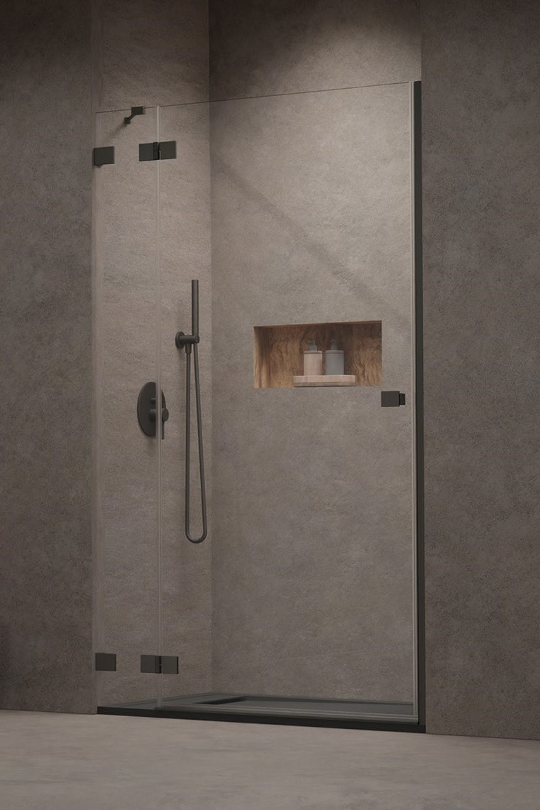 Radaway Essenza Pro Brushed GunMetal DWJ drzwi wnękowe otwierane 90 cm lewe gunmetal Easy Clean 10099090-92-01L