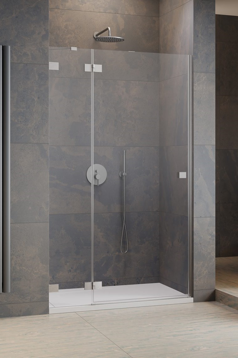 Radaway Essenza Pro Brushed Nickel DWJ drzwi wnękowe otwierane 80 cm lewe nikiel szczotkowany Easy Clean 10099080-91-01L