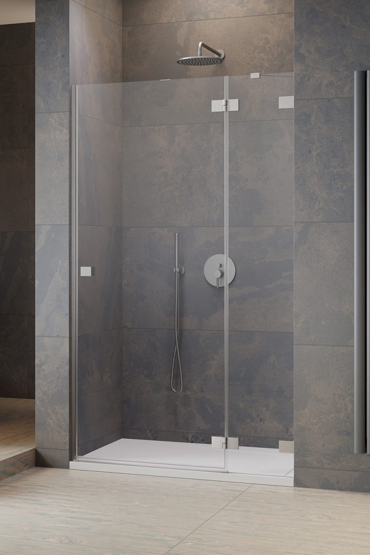 Radaway Essenza Pro Brushed Nickel DWJ drzwi wnękowe otwierane 90 cm prawe nikiel szczotkowany Easy Clean 10099090-91-01R