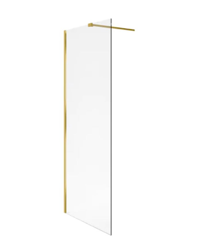 Excellent Vidoq kabina typu Walk-In 90 cm złoty przeźroczyste Clean Control KAEX.1506.900.LP.GL