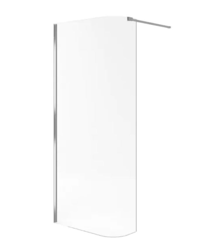 Excellent Vidoq kabina Walk-In ścianka gięta 83 cm chrom przeźroczyste Clean Control KAEX.1507.830.LP.CR