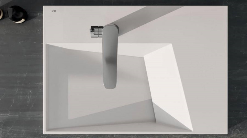 Roca Horizon Geometric umywalka nablatowa z otworem na baterię biały połysk Supraglaze A327276S0B