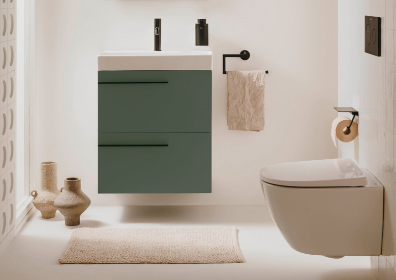 Roca Ella uchwyty do szafki 100 cm, 2 sztuki czarny mat A816842485