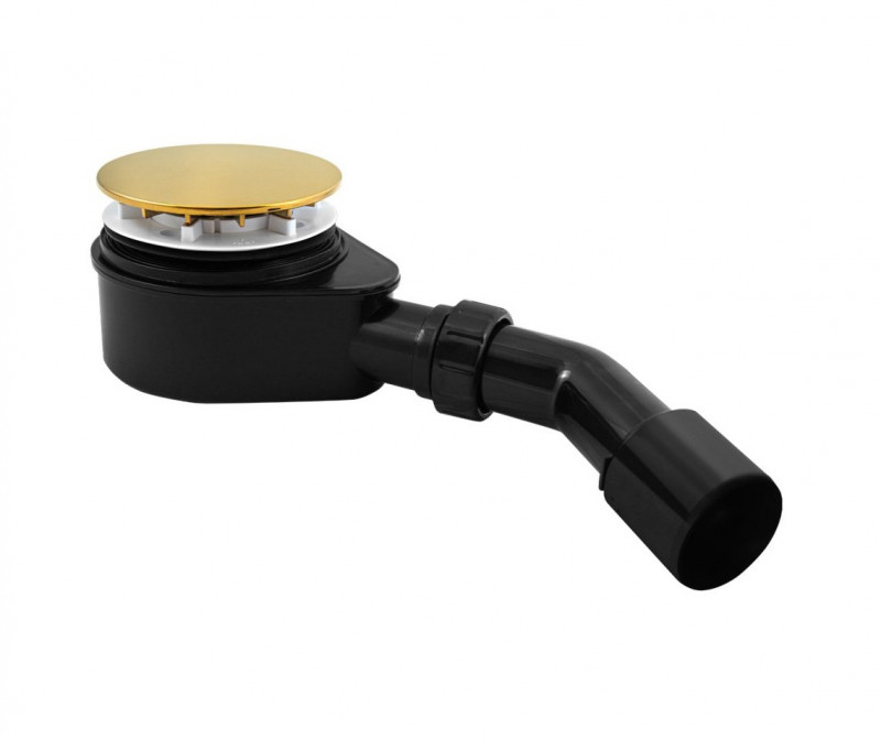 Radaway R583G Gold syfon brodzikowy 90 z podwyższonym przepływem złoty niski 5,8 cm