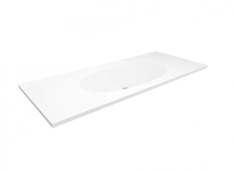 Cristalstone Armonico umywalka z blatem 110x45 cm biały satynowy mat U1100-MCOTG