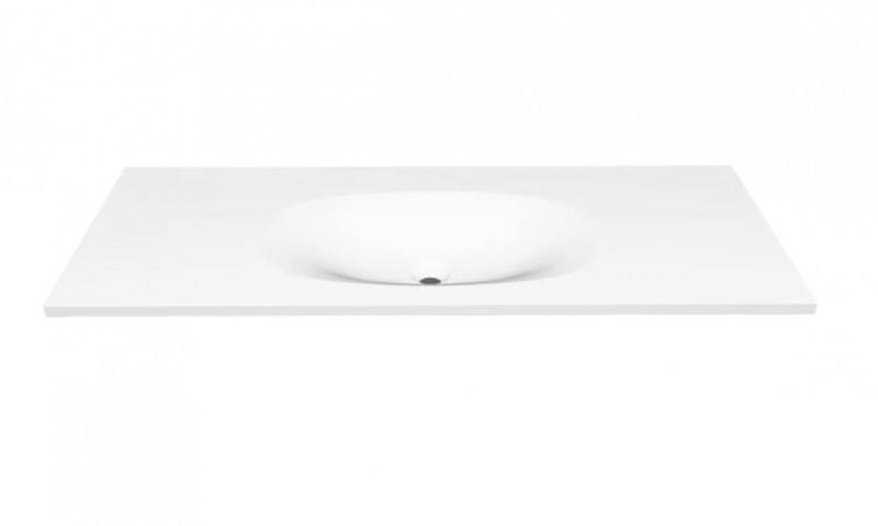 Cristalstone Armonico umywalka z blatem 120x45 cm biały satynowy mat U1200-MCOTG