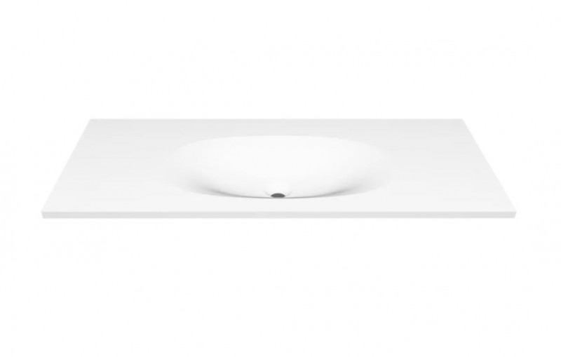 Cristalstone Armonico umywalka z blatem 110x45 cm biały satynowy mat U1100-MCOTG