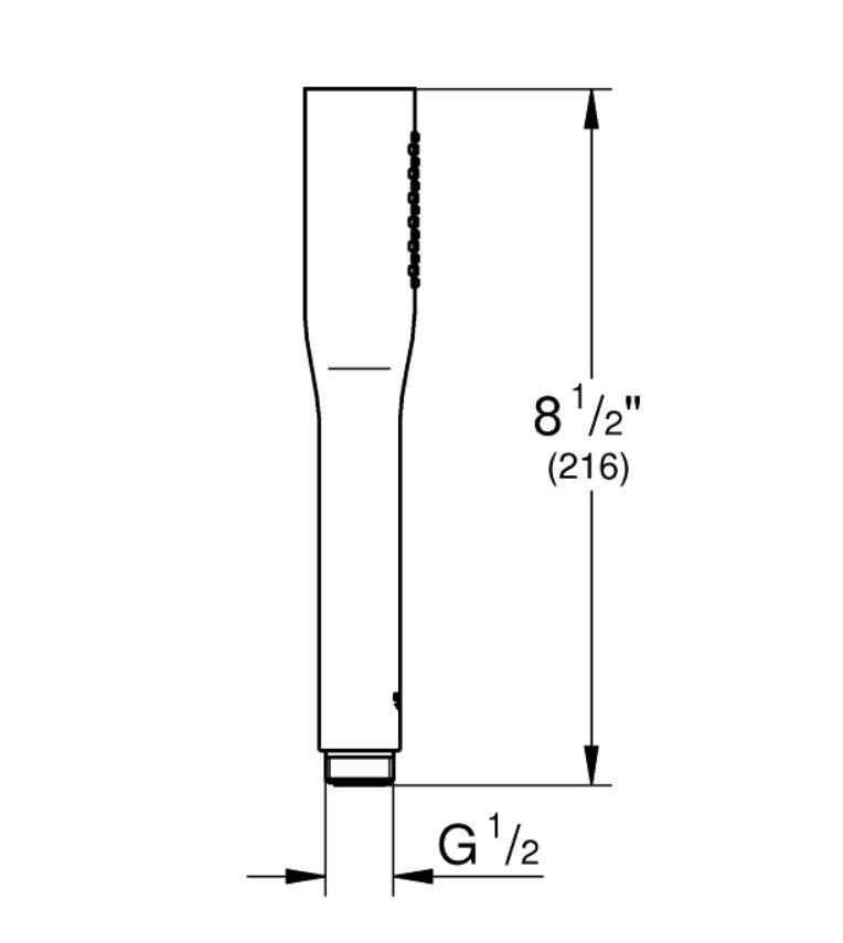 Grohe Euphoria Cosmopolitan Stick główka słuchawka prysznicowa czarny phantom black 22126KF0