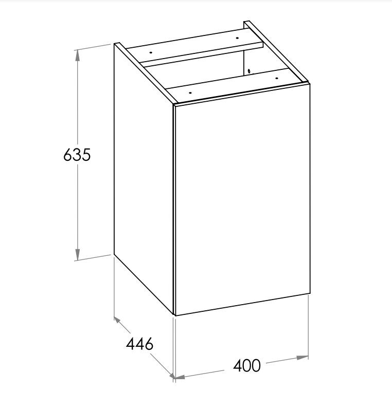 Roca Ella moduł boczny szafka z koszem cargo zielony mat A857774534