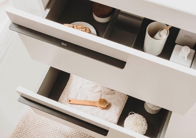 Roca Ella uchwyt do szafek 40 i 45 cm, 1 sztuka czarny mat A816838485