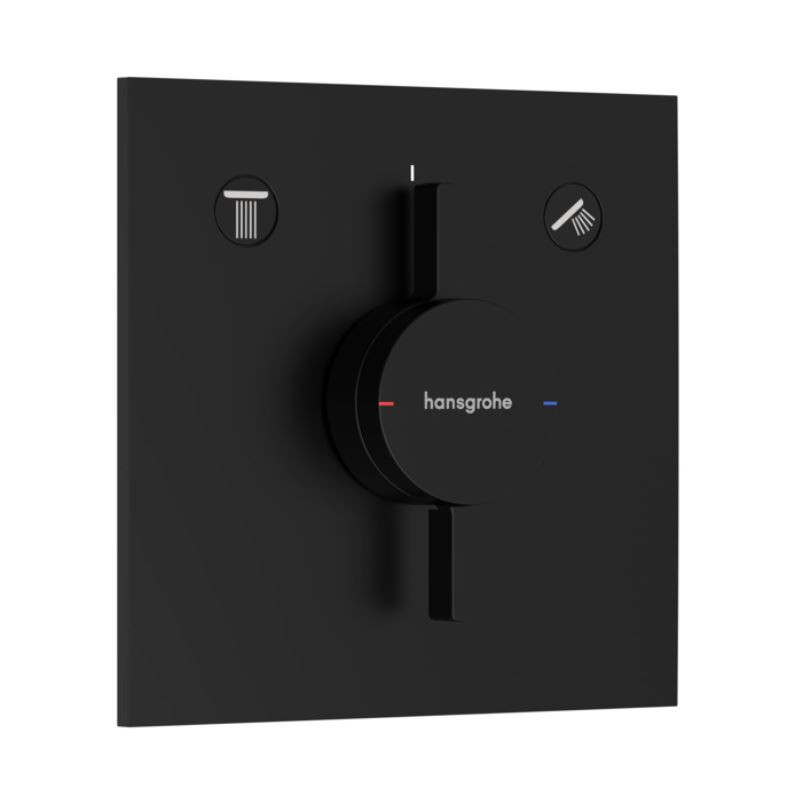 Hansgrohe DuoTurn E Bateria podtynkowa z mieszaczem do 2 odbiorników czarny matowy 75417670