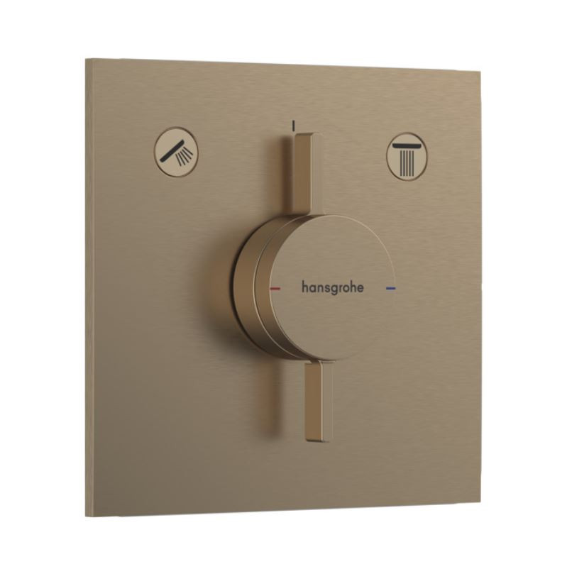 Hansgrohe DuoTurn E Bateria podtynkowa z mieszaczem do 2 odbiorników brąz szczotkowany 75417140