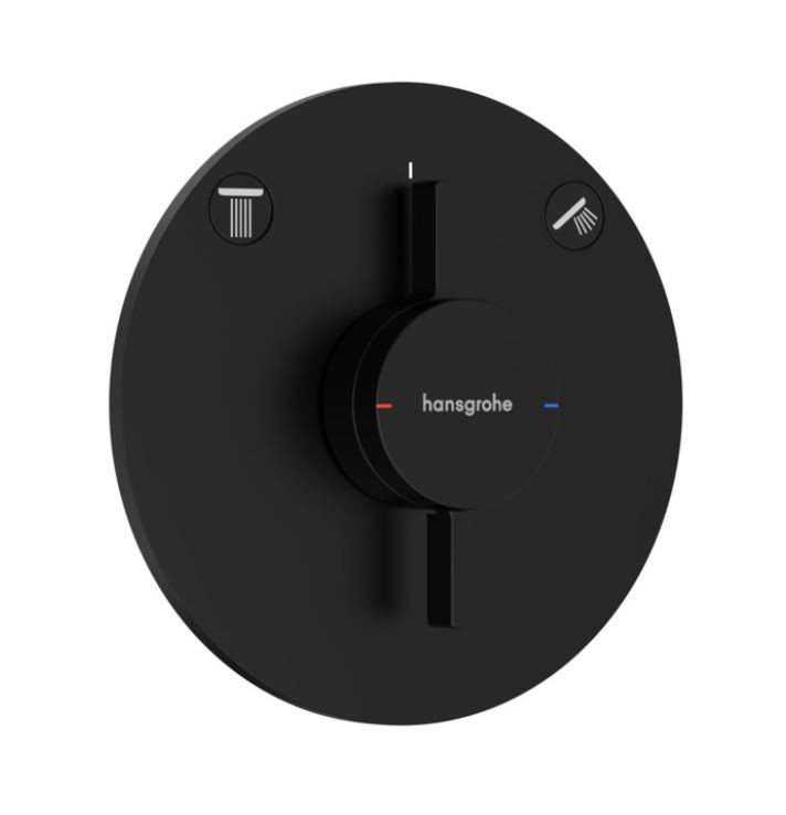 Hansgrohe DuoTurn S Bateria podtynkowa z mieszaczem do 2 odbiorników czarny mat 75418670