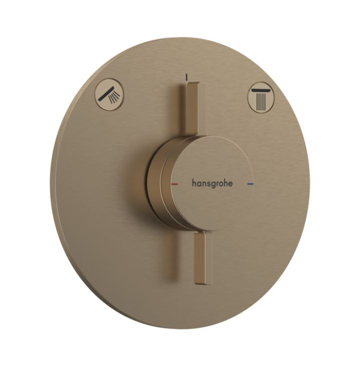 Hansgrohe DuoTurn S Bateria podtynkowa z mieszaczem do 2 odbiorników brąz szczotkowany 75418140