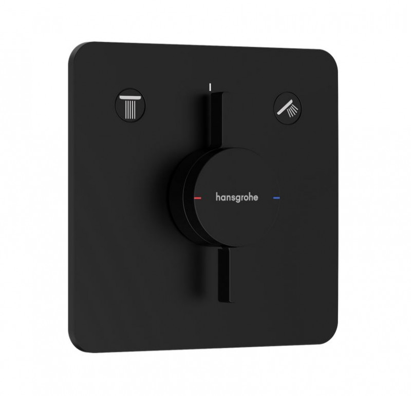 Hansgrohe DuoTurn Q Bateria podtynkowa z mieszaczem do 2 odbiorników czarny matowy 75414670