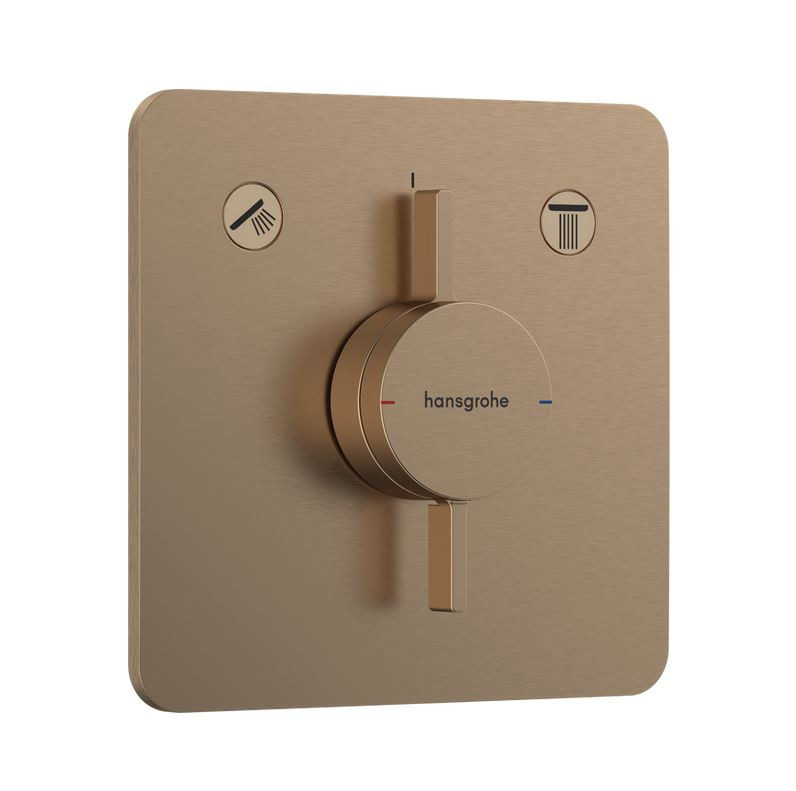 Hansgrohe DuoTurn Q Bateria podtynkowa z mieszaczem do 2 odbiorników brąz szczotkowany 75414140