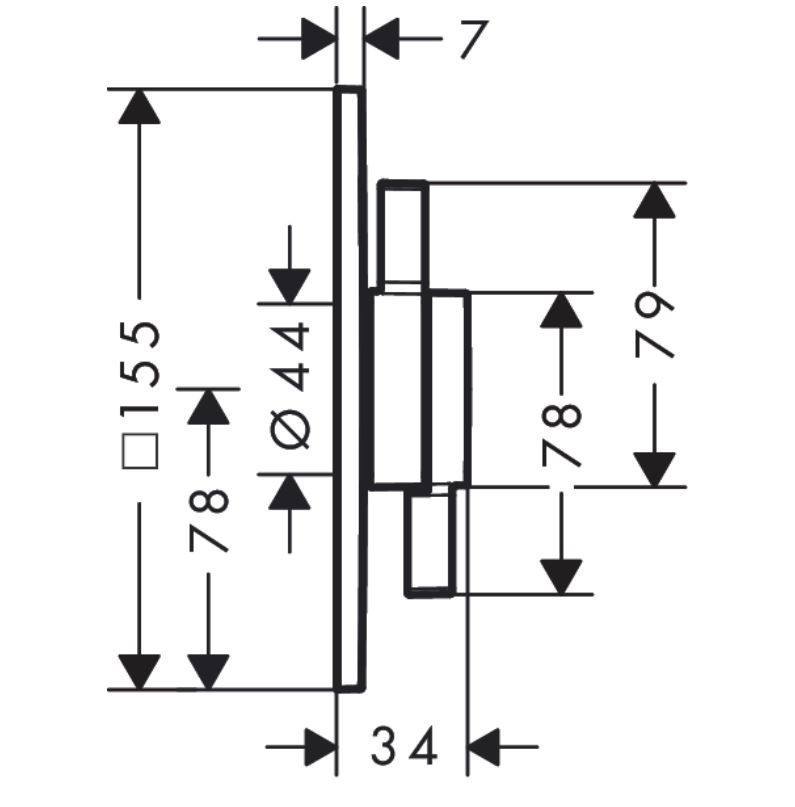 Hansgrohe DuoTurn E Bateria podtynkowa z mieszaczem do 2 odbiorników biały matowy 75417700