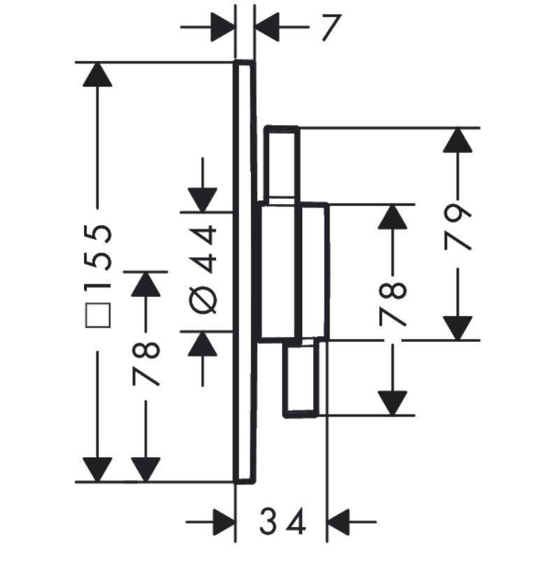 Hansgrohe DuoTurn E Bateria podtynkowa z mieszaczem do 2 odbiorników chrom 75417000