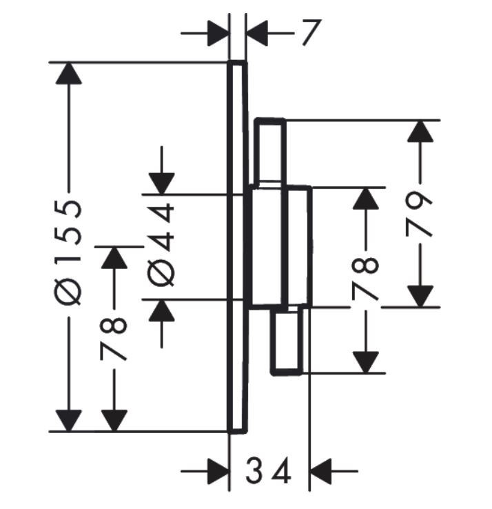 Hansgrohe DuoTurn S Bateria podtynkowa z mieszaczem do 1 odbiornika brąz szczotkowany 75618140