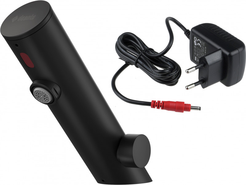 Deante Sense bateria umywalkowa bezdotykowa z regulacją temperatury - zasilanie sieciowe czarny mat BQRN29V