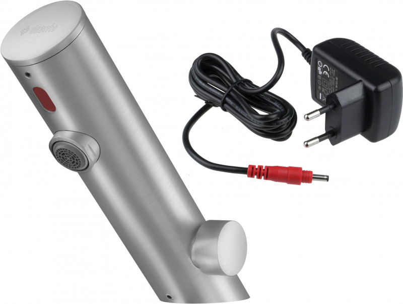 Deante Sense bateria umywalkowa bezdotykowa z regulacją temperatury - zasilanie sieciowe stal szczotkowana BQRF29V