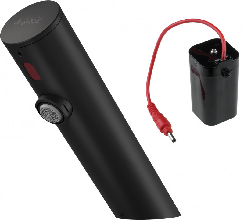 Deante Sense bateria umywalkowa bezdotykowa bez regulacji temperatury - zasilanie bateryjne nero czarny mat BQRN28R