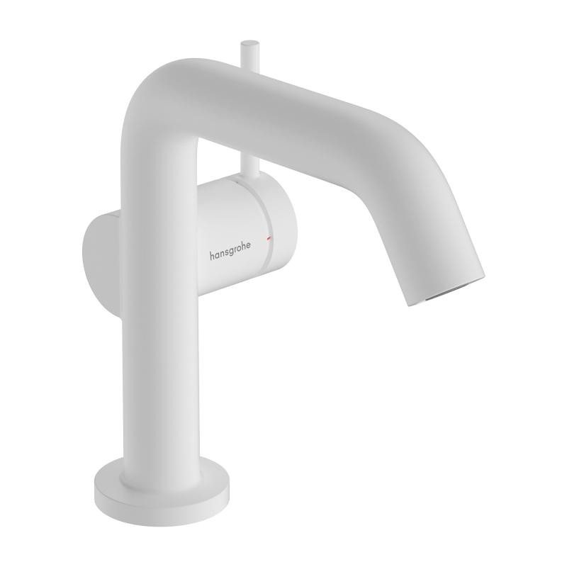 Hansgrohe Tecturis S bateria umywalkowa 110 Fine CoolStart Ecosmart z korkiem klik-klak Push-Open biały mat 73320700