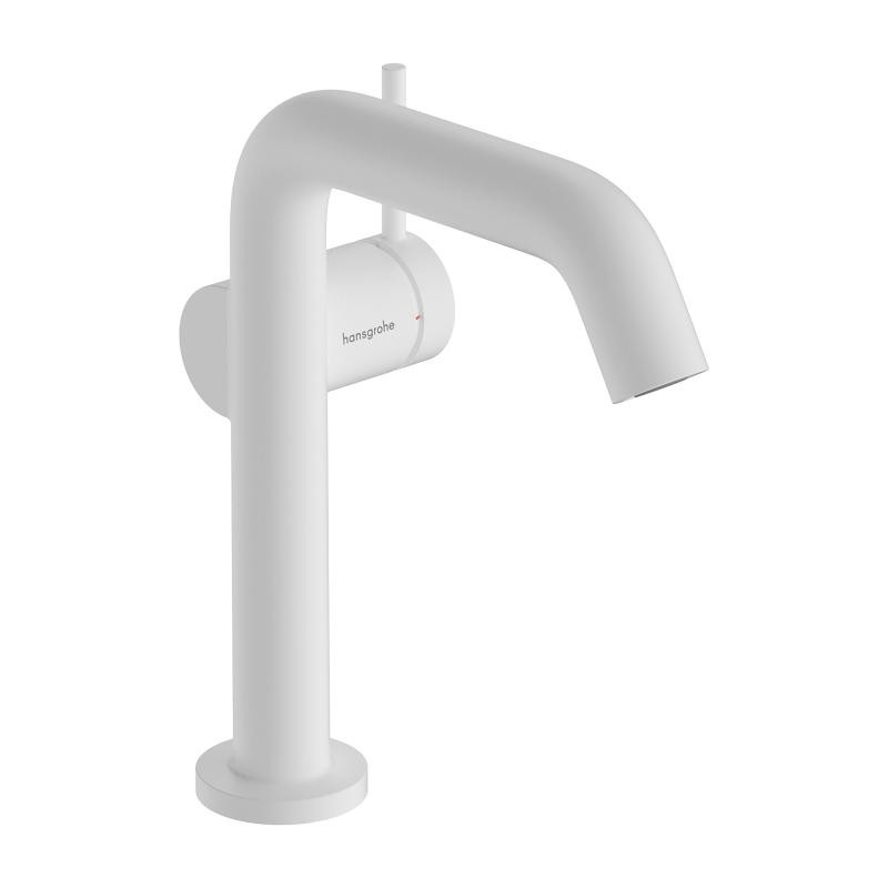 Hansgrohe Tecturis S bateria umywalkowa 150 Fine CoolStart Ecosmart z korkiem klik-klak Push-Open biały mat 73340700